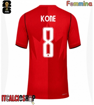 Canada Ismael Kone #8 Prima Maglia Femmina Mondiali 2026 Manica Corta